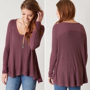 Purple Free People Thermal Long Sleeve